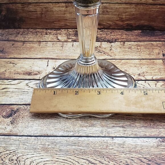 VINTAGE E.P. ZINC Silver-plated Candlestick Candle Holder Made in England - Picture 8 of 11